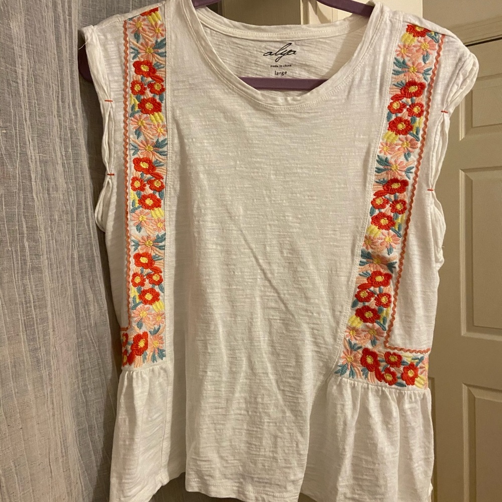 White floral shirt